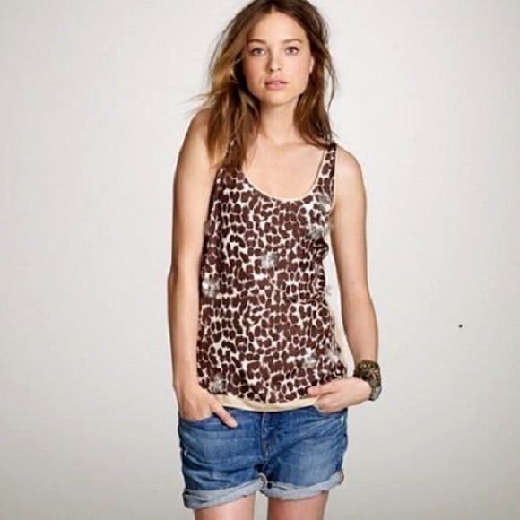 J. Crew Chic Animal Print Silk Blouse, 0, NEW - Picture 2 of 11